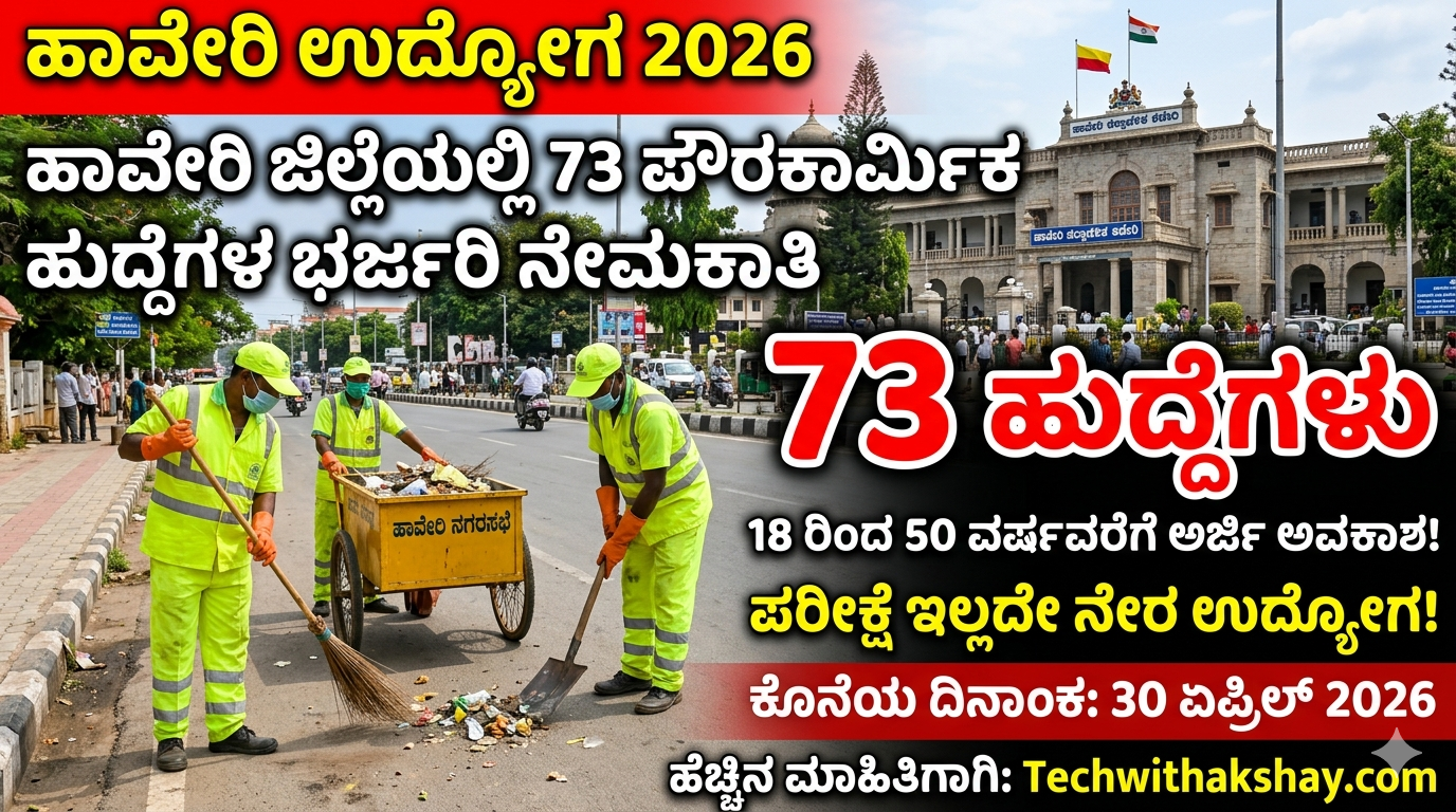 Haveri Pourakarmika Recruitment-2026