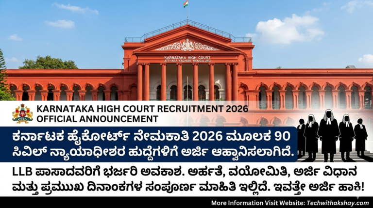 Karnataka High Court Recruitment-2026
