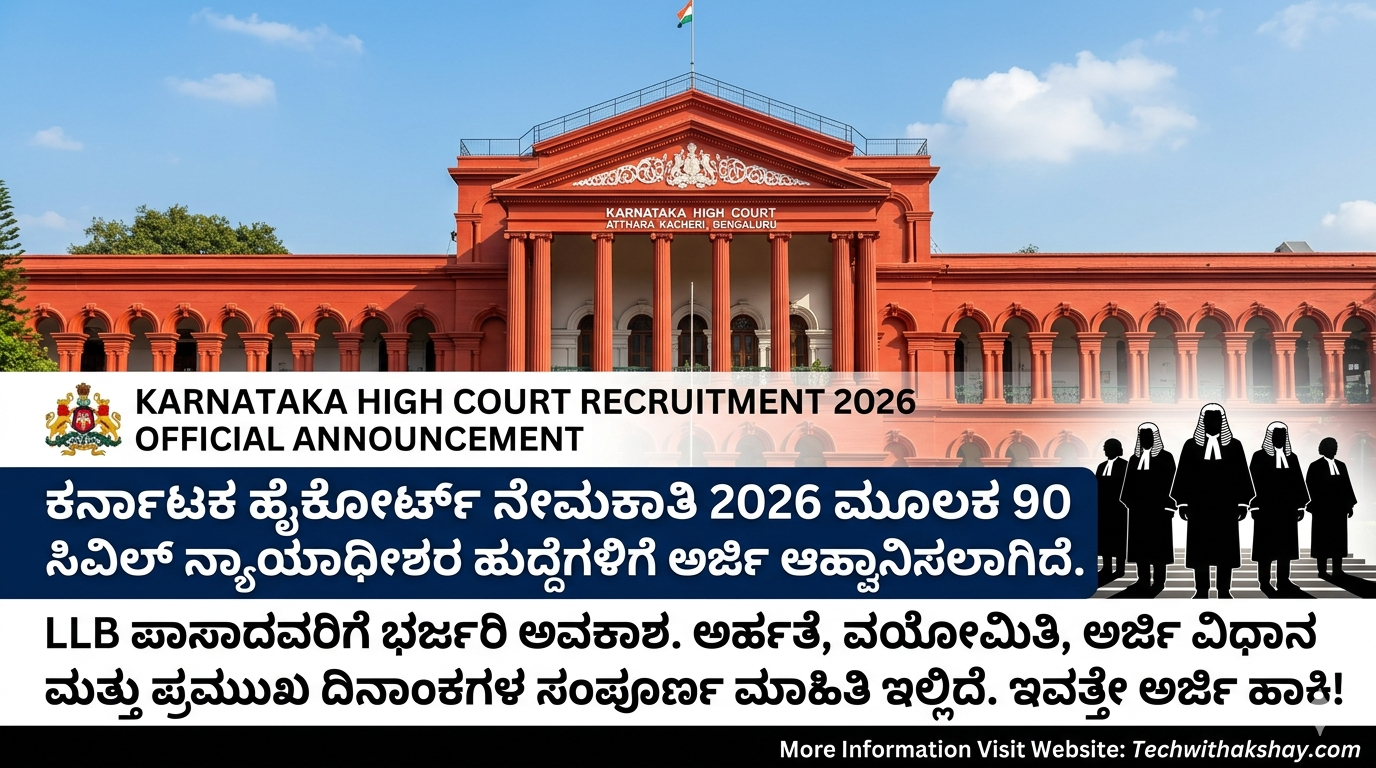 Karnataka High Court Recruitment-2026