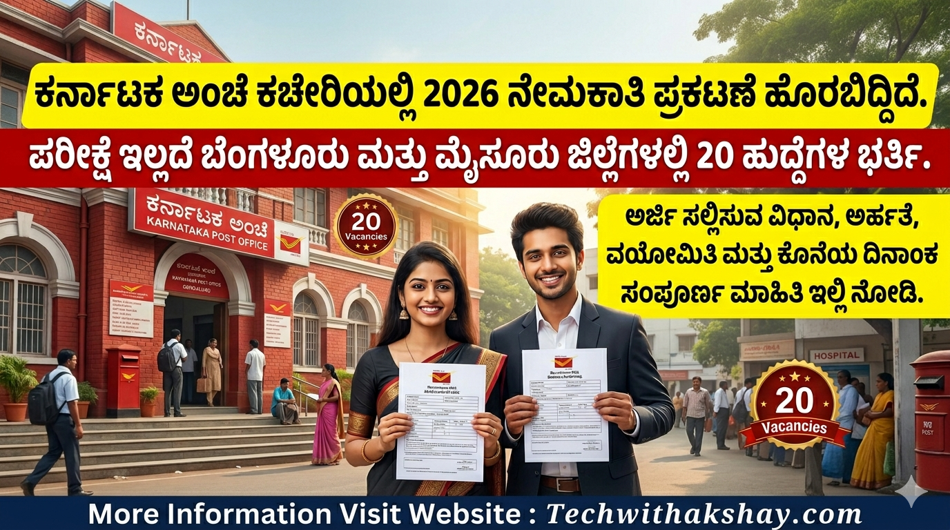 Karnataka Post Office Recruitment-2026