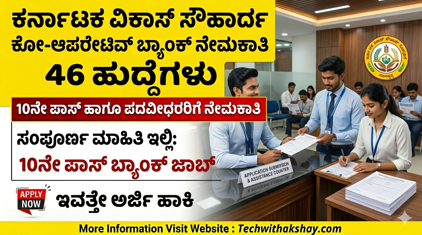Karnataka vikas souharda bank recruitment-2026