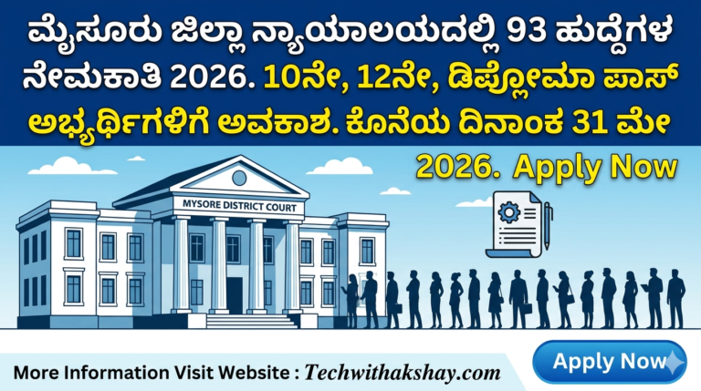 Mysore District Court Recruitment-2026