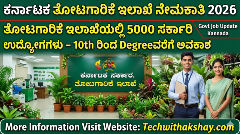 Karnataka Horticulture Department Recruitment-2026
