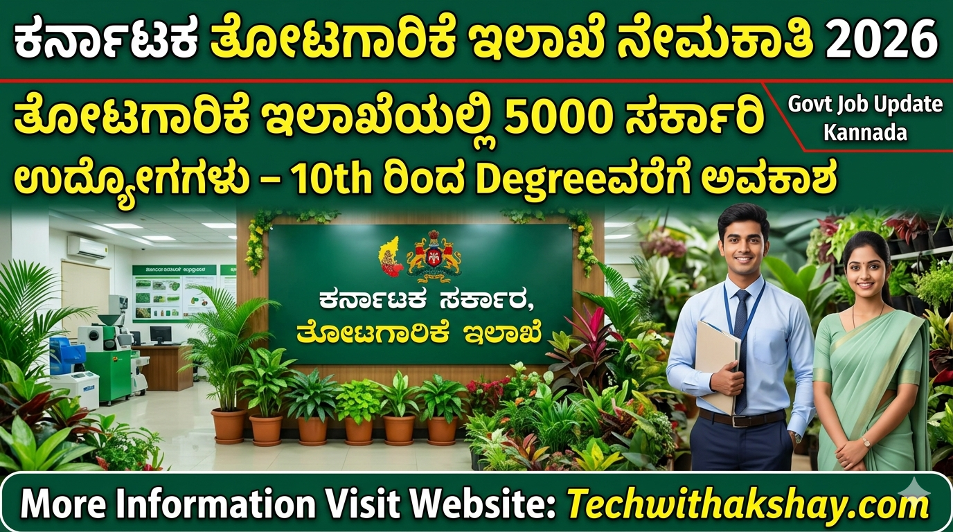 Karnataka Horticulture Department Recruitment-2026