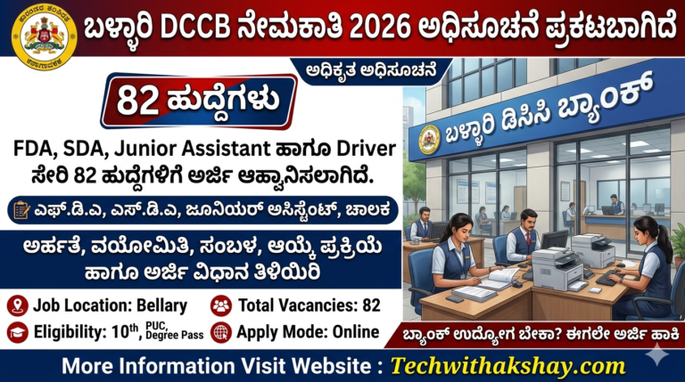 Bellary DCCB Recruitment 2026