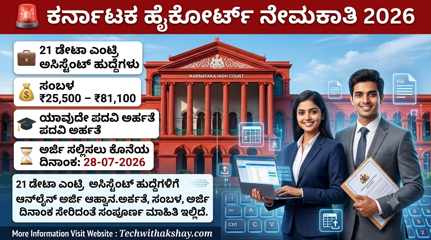 Karnataka High Court Recruitment- 2026