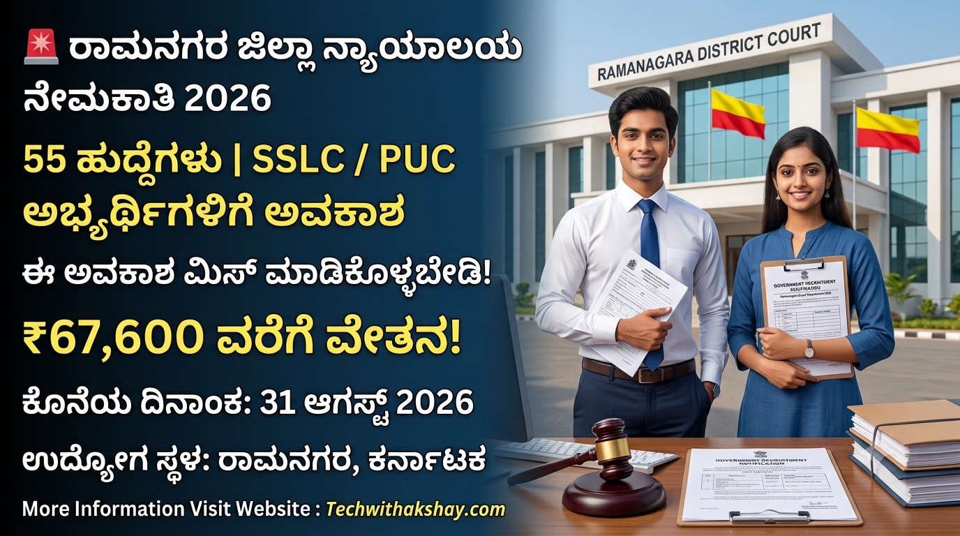 Ramanagara District Court Recruitment-2026