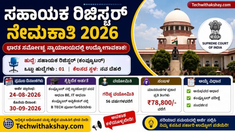 Supreme Court Recruitment-2026