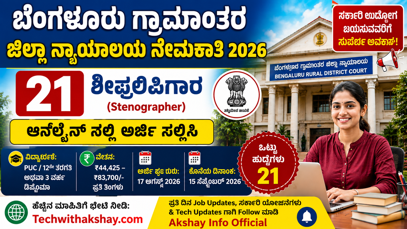 Bangalore Rural District Court Recruitment-2026