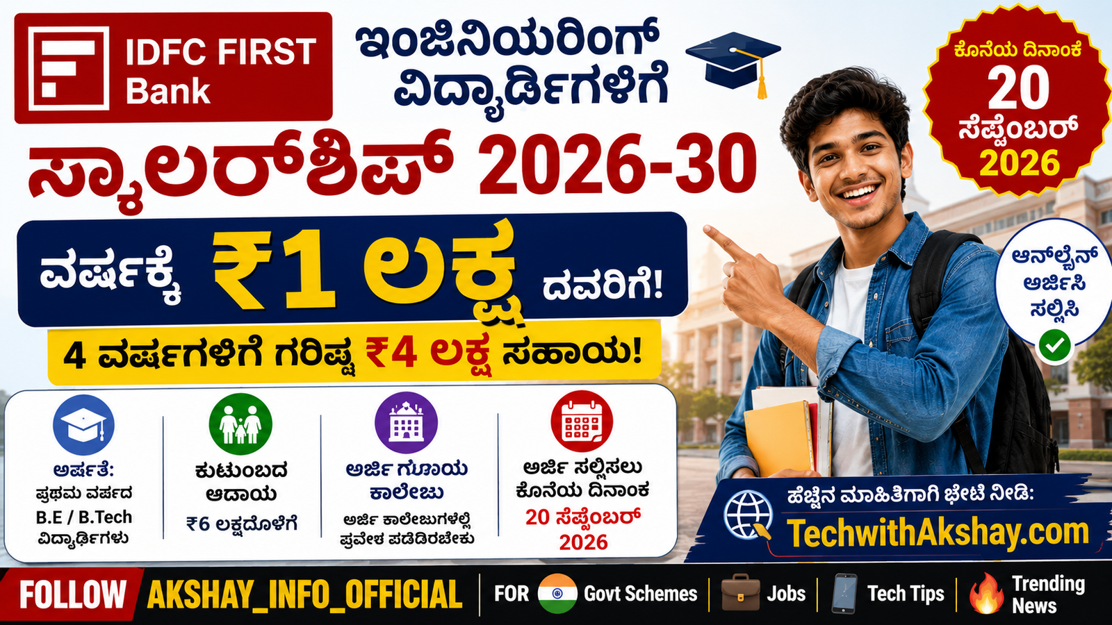 IDFC FIRST Bank Scholarship-2026